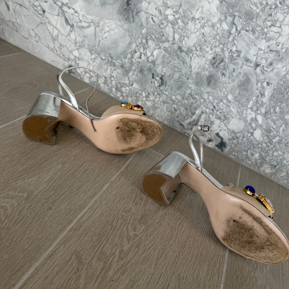 Silver Miu Miu Sandals - Picture 9 of 10